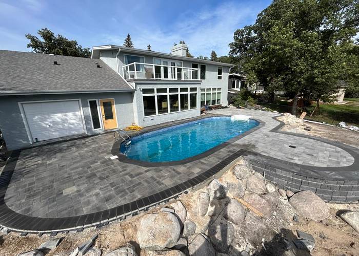 Pool-Side Hardscaping