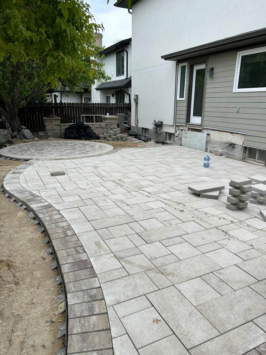 Herringbone Paver Patio