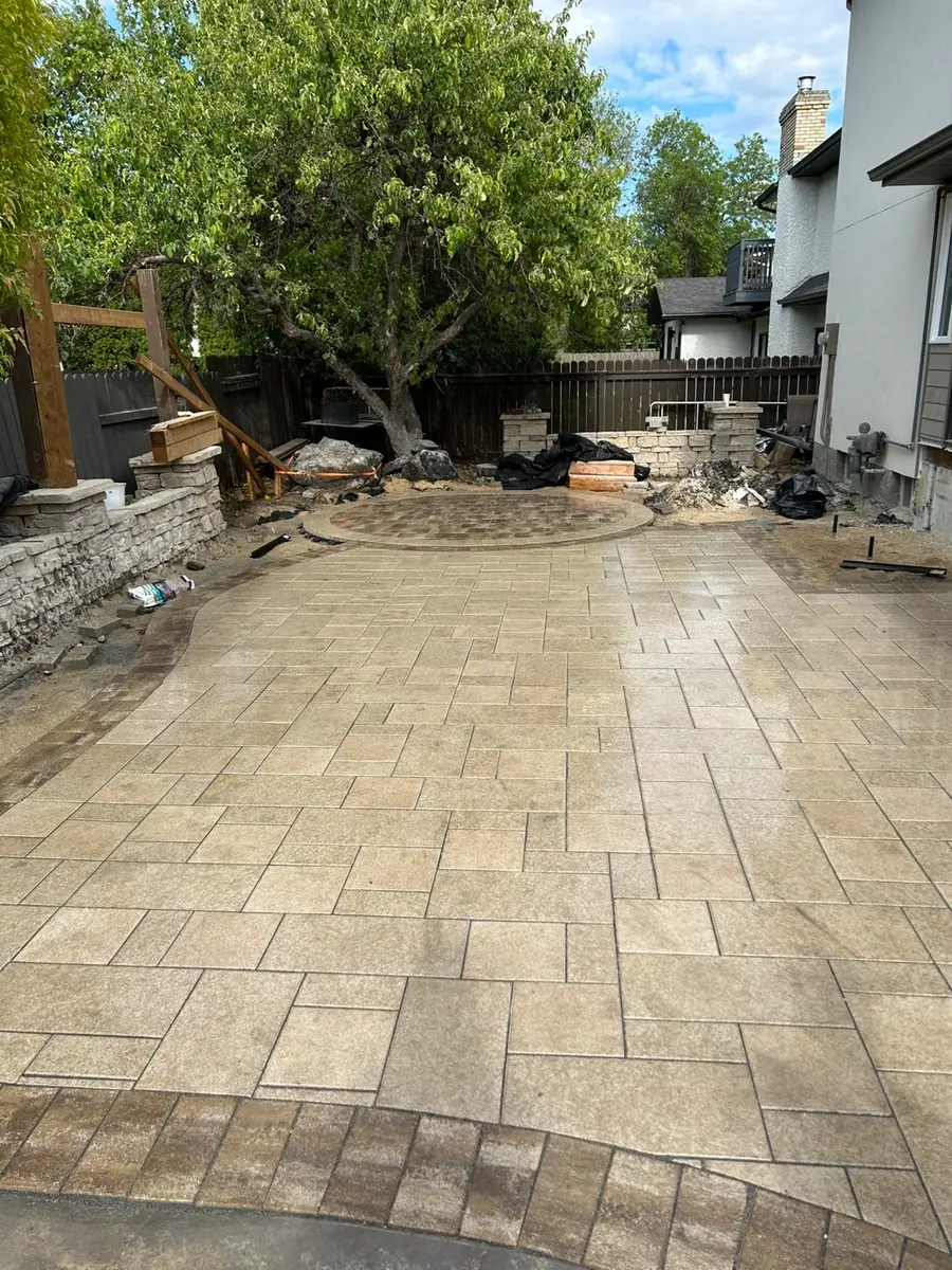 Backyard Patio & Tree Feature