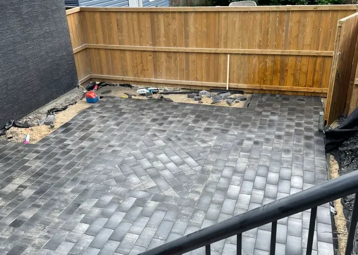 Paver Patio & Cedar Fence
