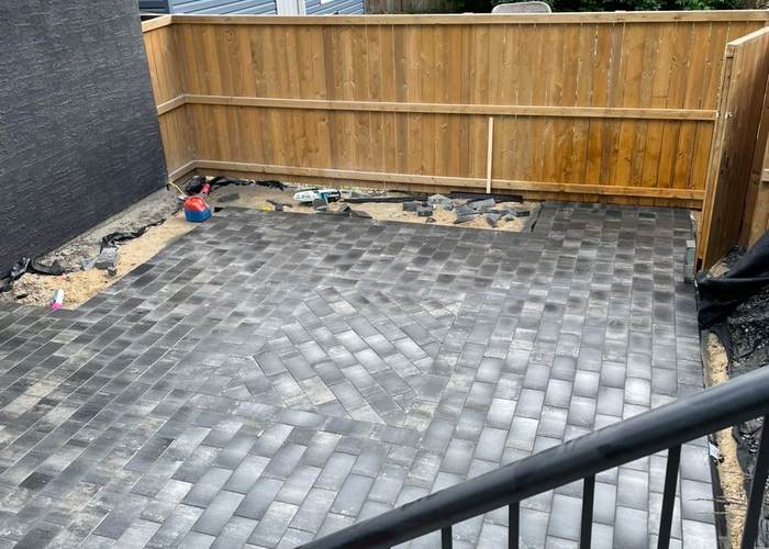 Paver Patio & Cedar Fence